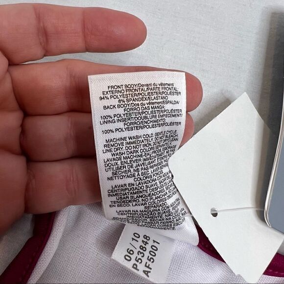 Adidas NWT berry and white motivate tank top with shelf bra size L - Picture 14 of 16